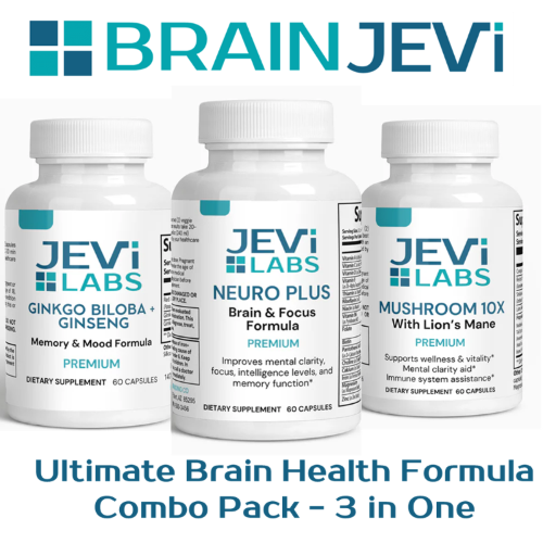 BRAINJEVI - Ultimate Brain Health Formula - Combo Pack - 3 in One